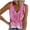 Pink1, variant on fatyb Womens Print Tank Tops Ribbed Sleeveless Casual Tops Button up V Neck Slim Knit Tees for Women