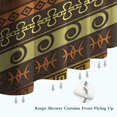 thumbnail image 6 of Boho Golden Ethnic Pattern Shower Curtain 36"x72" ,Bathroom Decorative Shower Curtains Set with 12 Hooks,Modern Waterproof Washable Shower Curtain, 6 of 6