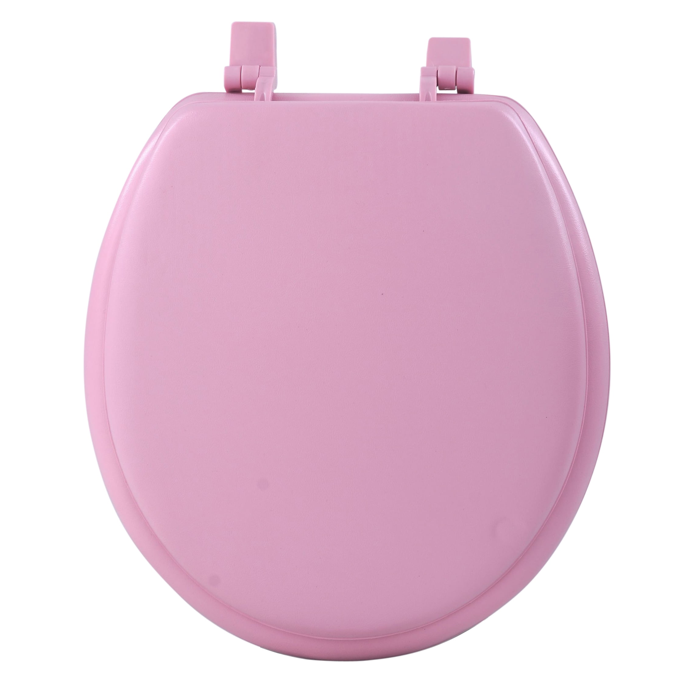 Soft Standard Vinyl Toilet Seat, Tea Rose - 17 Inch Soft Vinyl Cover with Comfort Foam Cushioning - Fits All Standard Size Fixtures - Easy to Install Fantasia by Achim Home Decor