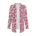 thumbnail image 5 of Garronmavis Womens Long Sleeve Cardigan Sweater for Fall Cardigan Jacket Stretch Blouses for Women Dressy Casual Draped Top Plus Size Leopard, 5 of 6