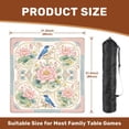thumbnail image 5 of Mahjong Mat 31.5" x 31.5" Pastel Floral Birds Elegant Circular Design Non-Slip Noise Reduction Mahjong Tiles Table Cover for Dominoes Poker Card Board and Tile Games, 5 of 8