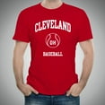 thumbnail image 5 of Cleveland Classic Baseball Arch Basic Cotton T-Shirt - Small - Red, 5 of 6