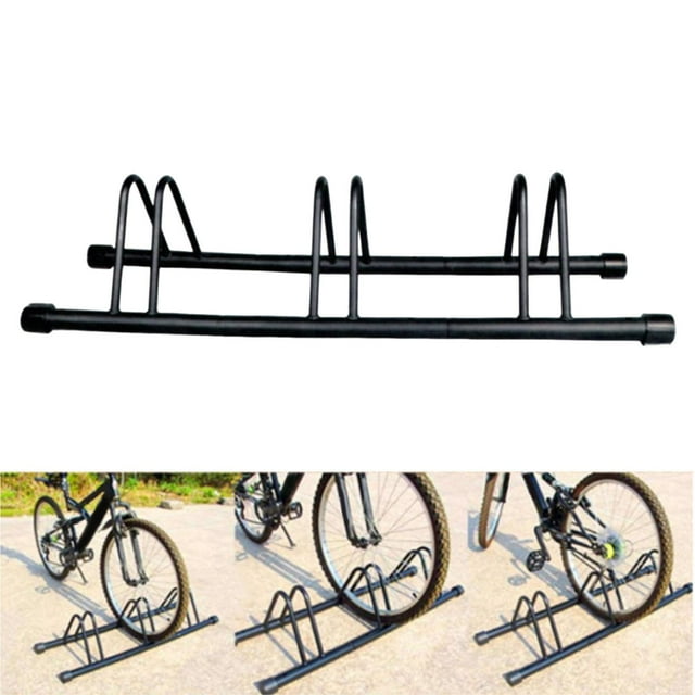 Support de Stationnement Type Sol pour Vélo de Montagne et de Route, Rangement Intérieur de Garage, Support pour 3 Vélos