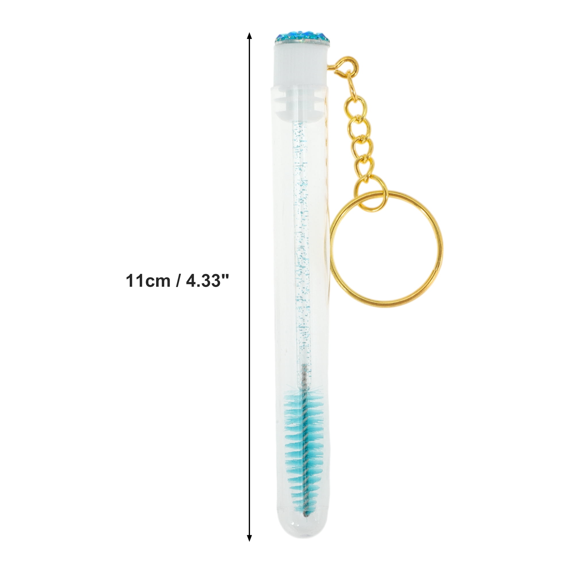 Unique Bargains 1 Pc Durable Eyelash Brush in Tube Design with Gold-Tone Buckle Green