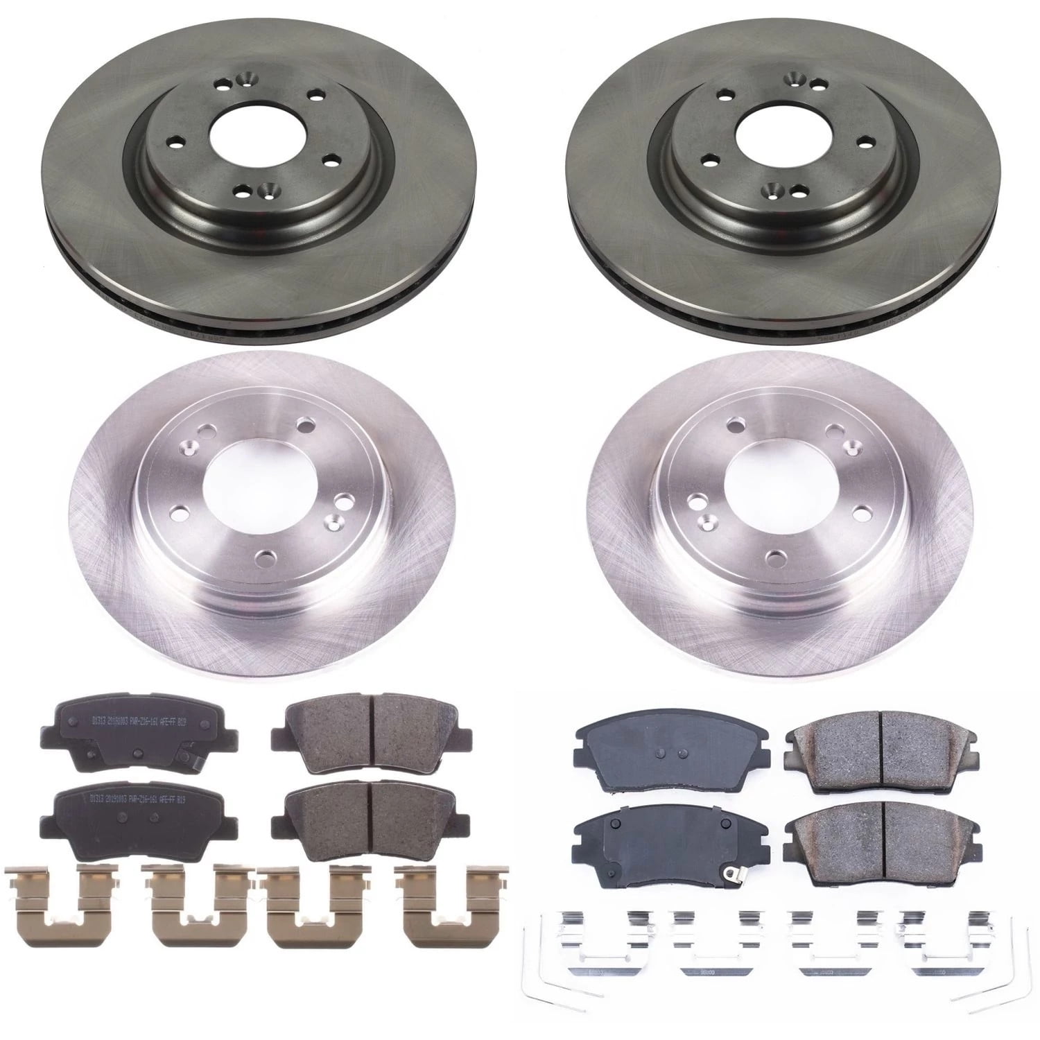 PowerStop Front and Rear Stock Replacement Brake Pad and Rotor Kit Fits: HYUNDAI Select Models KOE8285