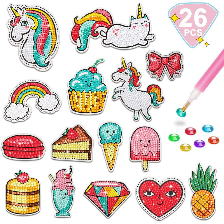 TOY Life Diamond Painting Kits for Kids, Diamond Art for Kids, 26pcs  Diamond Painting Stickers, Gem Sticker, Gem Art and Craft Kits for Kids,  Diamond