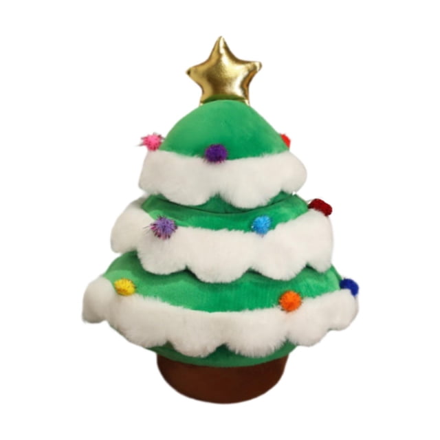 Árbol de Navidad de peluche, bonito adorno navideño para el dormitorio familiar y los amigos. 25 centímetros