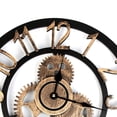 thumbnail image 3 of Diseño de engranajes 3D Número romano Número árabe Reloj de pared Sala de estar Decoración del hotel Reloj de madera sin tictac kenally JJ20151-02, 3 of 5