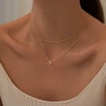 thumbnail image 3 of Collares de diamantes para mujer, delicado collar de oro, collar largo chapado en oro, gargantilla de diamantes de oro simple, 3 of 5