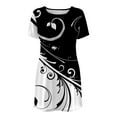thumbnail image 4 of gakvbuo Summer Dresses For Women Plus Size Dress Casual Printed Tshirt Dresses Loose Short Sleeve Boho Beach Dress Crew Wedding Guest Dresses Sundresses Club Dresses, 4 of 8
