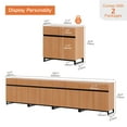 thumbnail image 4 of 126" Wooden Reeded Sideboard with Doors and Drawers, 4-In-1 Modern Wide Credenza Storage Cabinet for Kitchen, Dining Room, 4 of 6