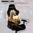 thumbnail image 2 of Whosucclay Horse Sunflower Print Gaming Chair Covers, Stretchable Computer Chair Slipcovers Cover Stretchable Elastic Machine Washable of Computer Game Office Chairs Cover, 2 of 8