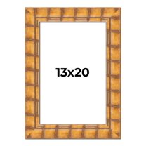 13x20 Frame Beige Real Wood Picture Frame Width 3 inches | Interior Frame Depth 0.5 inches |