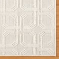 thumbnail image 4 of Gertmenian Malini Haley Cream Ivory Modern Geometric Tonal Polyester High-Low Indoor Area Rug, 6x9, 4 of 6