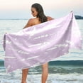 thumbnail image 7 of Lavender Flowers Beach Towel - Lightweight Compact Oversized Travel Towels - Super Absorbent Quick Dry Towel for Swimming Camping Holiday（426） Wash cloth, 7 of 7