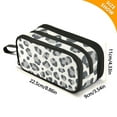 thumbnail image 4 of FORMRS Pencil Case with 3 Compartments Zipper Pouch, Elementary School Level and up, Gray Leopard Pattern, 4 of 8