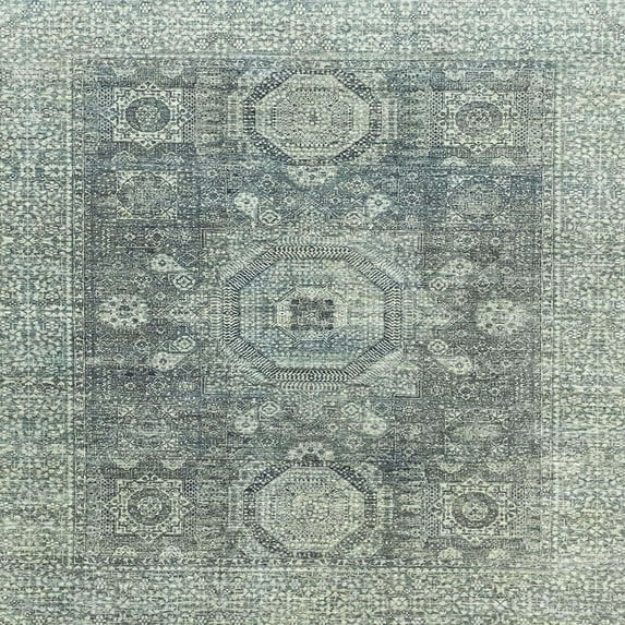 Ahgly Company Indoor Square Abstract Gray Abstract Area Rugs, 3' Square