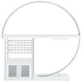 thumbnail image 6 of Pemberly Row Circular LED Wood Home Bar with Wine Storage White High Gloss, 6 of 20