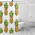 thumbnail image 2 of Coolnut Pineapples On White Bath Shower Curtain Liners 72x72in Polyester Waterproof Bath Curtains with Hooks, 2 of 6