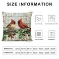 thumbnail image 5 of Patifu Red Birds Pillow Covers  Winter Holly Berries Christmas Snow Decorative  Red Black Buffalo Plaid  Throw Pillowcases for Sofa Couch 24x24in, 5 of 5