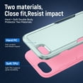thumbnail image 6 of Nalacover for iPhone XR Case: Dual Layer Protective Heavy Duty Cell Phone Case Shockproof Rugged Bumper Tough Hand Grip - Military Grade Drop Tested for iPhone XR, Green+Pink, 6 of 6