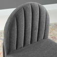 thumbnail image 4 of Tufted Side Dining Chair, Fabric, Black Grey Gray, Modern Contemporary Urban Design, Kitchen Room Cafe Bistro Restaurant Hospitality, 4 of 9