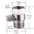 thumbnail image 4 of Válvula de cierre Cabezal de ducha de latón Válvula de control de flujo Válvula de cierre de plomería G 1/2'' Válvula de ducha Níquel cepillado, AV016NA oso de fresa  Hogar, 4 of 5