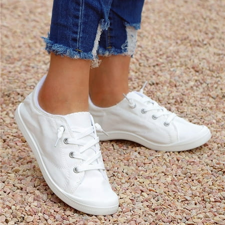 

Shoes for Women KKCXFJX Low-cut Canvas Shoes One-foot Lazy Korean Version Student Casual Flat Shoes