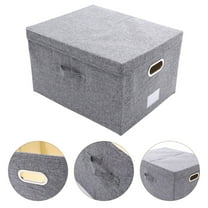 HONMEET Sundries Storage Holder Grey Cloth Collapsible for Office 1Set