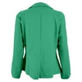 thumbnail image 7 of Baqcunre Blazers For Women Women'S Three Quarter Sleeve Suit Jacket Lapel Keep Warm And Slim Loose Fashion Cardigan Coat Business Casual Clothes For Women Fall Outfits For Women 2023 Green M, 7 of 7