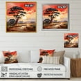 thumbnail image 4 of Designart "Spirit of the Wild in Africa II" Floral Framed Wall Art Decor - Global Black Tree African Entryway Framed Wall Art Print, 4 of 6