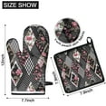 thumbnail image 6 of Pioneer Flower Kitchen Oven Mitt and Pot Holder Sets 2 Pcs for Baking, Cooking and Grilling, Heat Resistant Up To 392 °F, 6 of 7