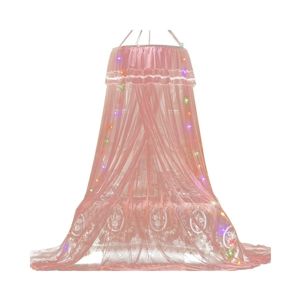 Cama con mosquitera para niñas, cama princesa redonda transparente con aro, tienda de campaña con mosquitera tipo cúpula, decoración para cuna de bebé, cama infantil.