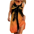 thumbnail image 2 of Viikei Womens Dresses Clearance,Summer Dresses for Women 2025,Women's Summer Casual Loose Sleevless Crew Neck Dress Orange M, 2 of 5