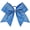 Royal Blue, variant on 1 count 8" Large Glitter Bows with Iridescent Rhinestones Colorful Stiff Hair Elastic Band Ponytail Holder for Cheerleader Girls (White/Yellow/Black)