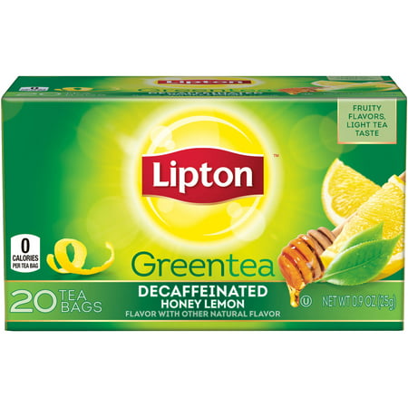 Lipton Decaffeinated Honey Lemon Green Tea Bags, 20 ct