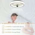 thumbnail image 6 of 19Inch Low Profile Led Ceiling Fan, 6-Speed Flush Mount Ceiling Fan with Remote and APP Control, 6 of 10