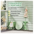 thumbnail image 6 of Kids Picnic Table and Chair Set, Outdoor Play Table with Umbrella, Foldable Patio Furniture for Toddlers, Green, 6 of 9