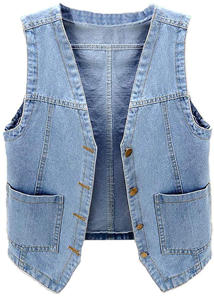 unlined denim vest