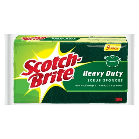 Scotch-Brite Heavy Duty Scrub Sponges, 9 pack