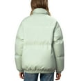 thumbnail image 4 of Kilaqueen Quilted Puffer Jacket for Women Long Sleeve Solid Color Full Zipper Padded Coat with Pockets 2025 Winter Warm Outerwear, 4 of 6