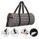 thumbnail image 3 of Easygdp Black and white houndstooth Bolsa de Viaje, Bolsa de Mano, Bolsa de Gimnasio, Bolsa de Equipaje para Viaje, 3 of 6