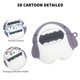 thumbnail image 3 of Funda de silicona para AirPods 4, diseño de animalito anime, resistente a golpes, 3 of 8