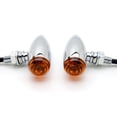 thumbnail image 3 of Krator Motorcycle 2 pcs Chrome Amber Turn Signals Lights Compatible with Honda VTX 1800 TYPE C R S N F T RETRO, 3 of 6