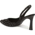 thumbnail image 4 of Circus NY by Sam Edelman Women's Tallie Pointed Toe Slingback Pump Black Satin 7M, 4 of 6