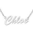 thumbnail image 5 of - Personalized Planet Sterling Silver Nameplate Necklace, Women's 18", 5 of 7