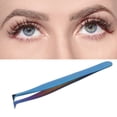 thumbnail image 6 of Riousery Eyelash Applicator Tweezers Stainless Steel Accurate Tip Lightweight Make Up Lash Extension Tweezers Blue Oblique Tweezers, 6 of 9