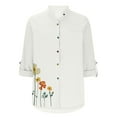 thumbnail image 5 of ZVNAΖH Womens Button Down Shirts, Shirts for Women Clearance, Women's Casual Printed Collared Long Sleeve Fall Shirts Tops, 5 of 6