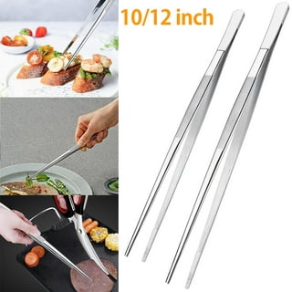 Yous Auto Cooking Tweezers 10/12 Inch Stainless Steel Straight