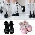 thumbnail image 4 of Mary Jane Shoes for Women Sweet Bow Round Toe Lolita Gothic Platform Dress, 4 of 18